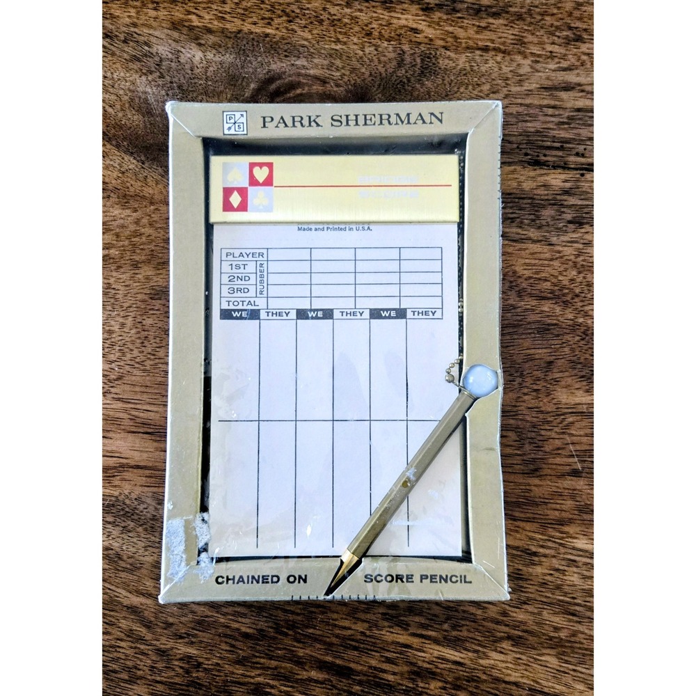 Vintage Park Sherman Bridge Score Pad With Chained On Score Pencil Style #1450